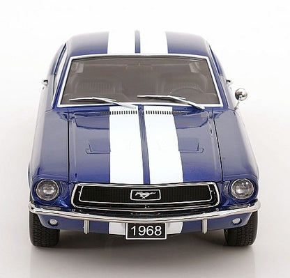 [ Pre-order ] KKDC120224 KK scale 1:12 Ford Mustang GT Fastback 1968 Blue Metallic/White