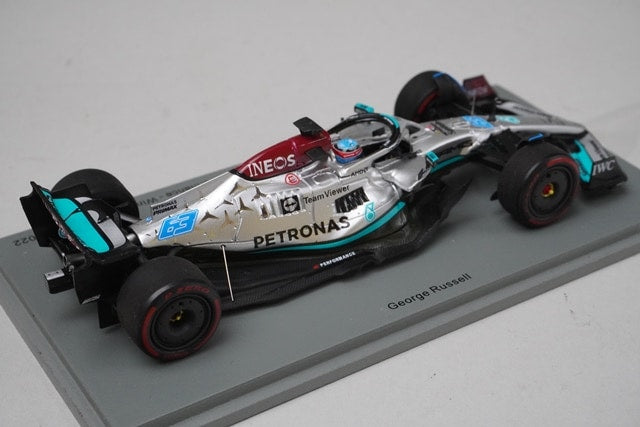 1:43 Spark S8557 Mercedes-AMG Petronas W13 E-Performance Brazilian GP 2022 #63 model car