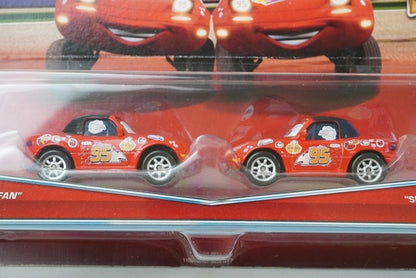 Mattel CKN50 Cars SUPERFAN Mia and Tia 2-Car Set Blister Pack model car