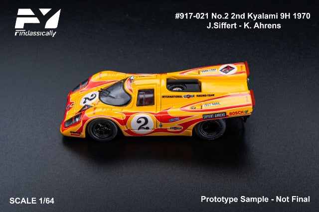 [ Pre-order ] FY64098 Finclassically 1:64 917K #2 Yellow 2nd Kyalami 9H 1970 J.Siffert K.Ahrens
