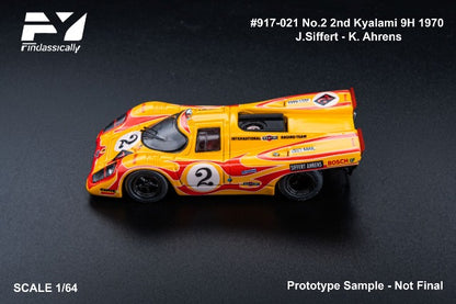 [ Pre-order ] FY64098 Finclassically 1:64 917K #2 Yellow 2nd Kyalami 9H 1970 J.Siffert K.Ahrens