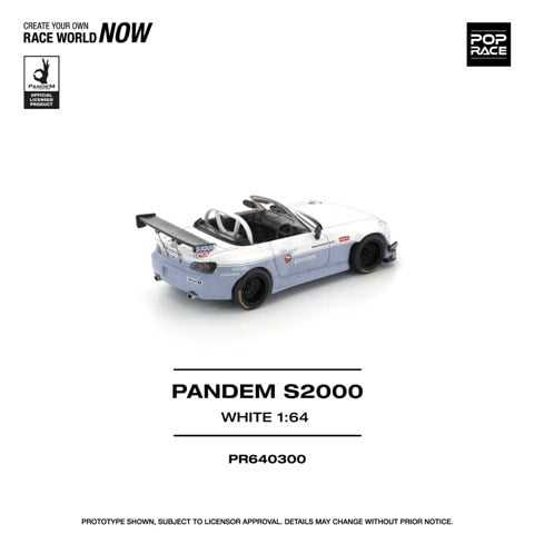 [ Pre-order ] PR640300 POP RACE 1:64 Pandem S2000 White