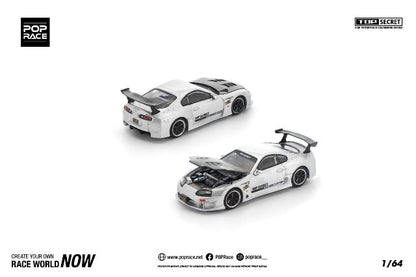 [ Pre-order ] PR640324 POP RACE 1:64 Toyota Supra TOP SECRET GT300 SUPRA SILVER