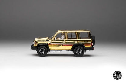 DTGSPC8 GCD Gaincorp Products 1:64 Toyota Land Cruiser 70 Arab Specification Gold Edition DiecastTalk Special Order