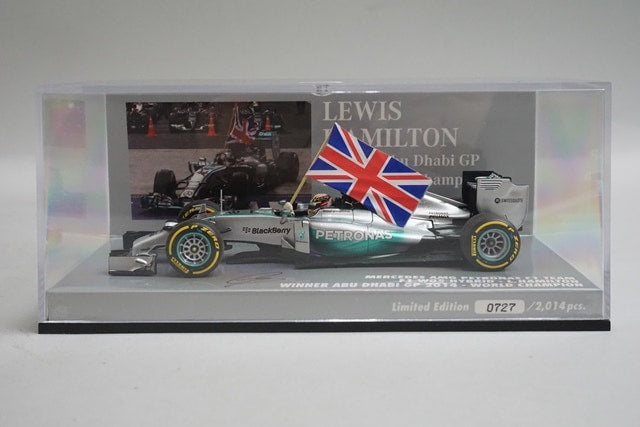 1:43 MINICHAMPS 410140544 Mercedes-AMG Petronas W05 Hybrid Abu Dhabi GP 2014 #44 model car