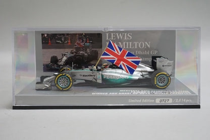1:43 MINICHAMPS 410140544 Mercedes-AMG Petronas W05 Hybrid Abu Dhabi GP 2014 #44 model car