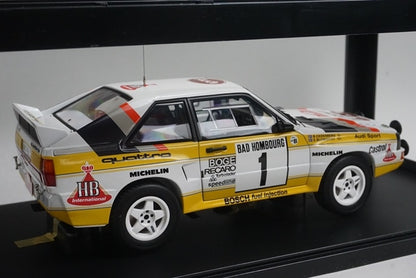 1:18 AUTOart 88501 Audi Sport Quattro Monte Carlo Rally 1985 #1 S. Blomqvist B. Cederberg