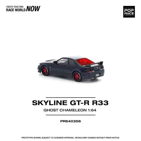 [ Pre-order ] PR640356 POP RACE 1:64 Skyline R33 GT-R Nismo 400R Ghost Chameleon