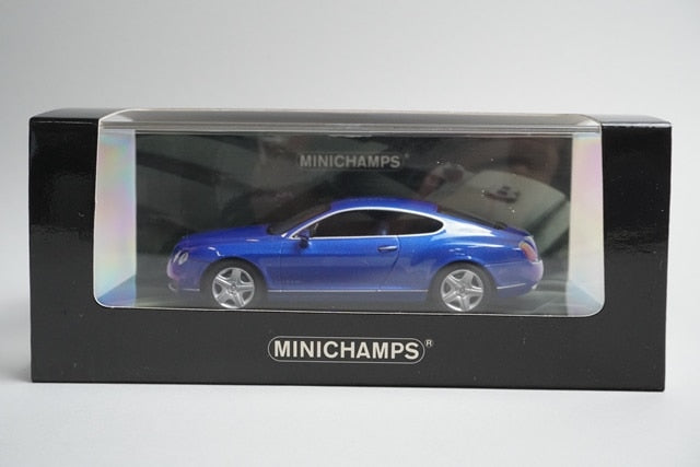 1:43 MINICHAMPS 436139022 Bentley Continental GT Blue Metallic model car