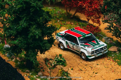 T64-094-78RP04 Tarmac Works 1:64 Abarth FIAT 131 Rally Rallye de Portugal Vinho do Porto 1978 Winner Markku Alen Ilkka Kivimaki