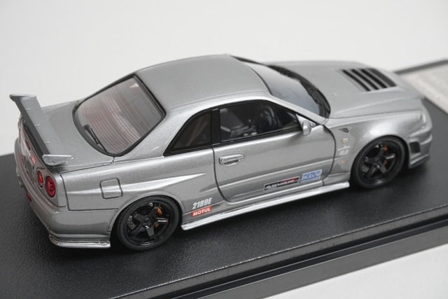 1:43 HPI 8392 Mirage Shinjuku Toy Carnival custom Nissan NISMO Omori Factory CRS Silver model car