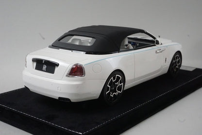HHJL230702DB HH model 1:18 scale RR Rolls Royce Dawn Black Badge convertible Pearl White model car