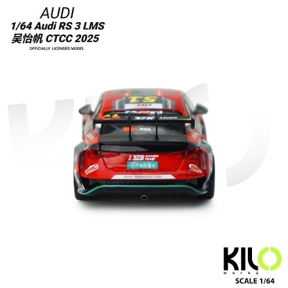 [ Pre-order ] KLW0024-3 KILOworks 1:64 Audi RS 3 LMS Wu Yifan CTCC 2025
