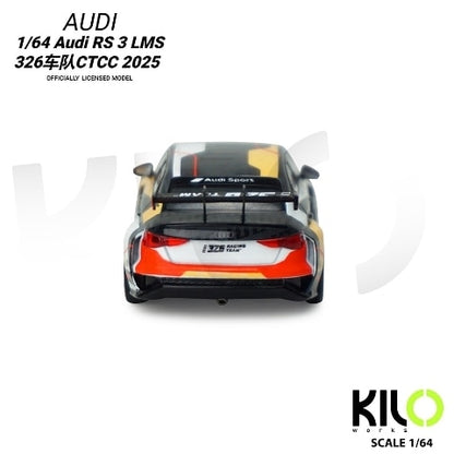 [ Pre-order ] KLW0024-4 KILOworks 1:64 Audi RS 3 LMS 326 Team CTCC 2025