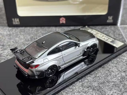 SW Street Weapon 1:64 BMW G82 M4 Wide-Body Modified Modification Alexander Silver Carbon Cap
