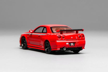 [ Pre-order ] M63420 MOTORHELIX 1:64 Scale Nissan Skyline GT-R (R34) Nismo Customized Red