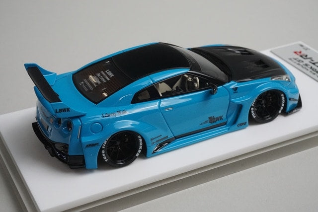 1:43 Make Up EIDOLON LB012D Nissan LBWK LB-Silhouette Works GT 35GT-RR Miami Blue