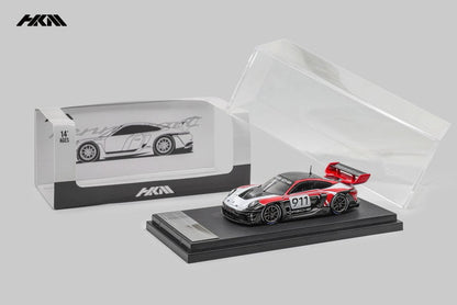 [ Pre-order ] HKM 1:64 Porsche 911 (992) GT3 R Rennsport Red-White
