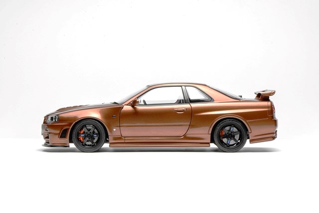 M83414 MOTORHELIX 1:18 Nissan Skyline GT-R R34 Customised Version Metal Bronze model car