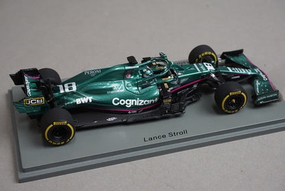 1:43 Spark S7673 Aston Martin AMR21 Bahrain GP 2021 #18 L. Stroll model car