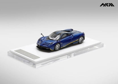 [ Pre-order ] HKM Premium - Elite Series 1:64 Pagani Huayra Coupe 2014 with Removable Engine Hood and Openable Gullwing Doors, Metallic Blue