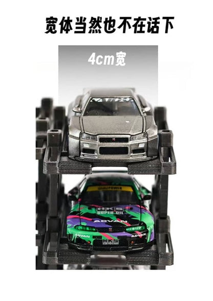 Pitbox 1:64 Diorama 10-Bay Parking Rack Grey Packing Size: 50 x 100 x 150mm