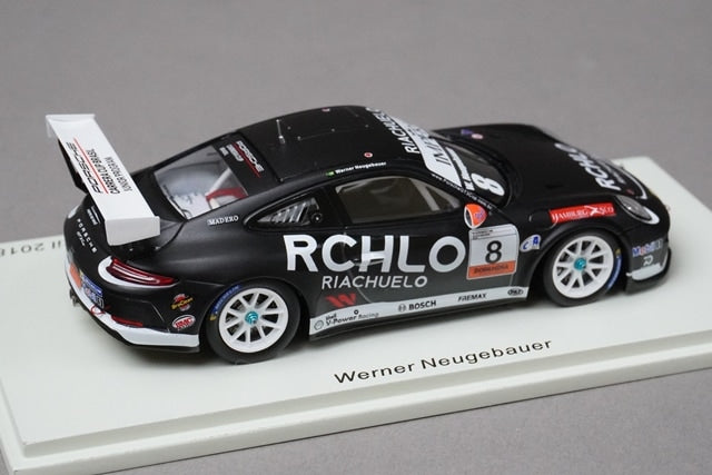 1:43 SPARK S8502 Porsche 911 GT3 Carrera Cup Brazil Champion 2018 #8 model car