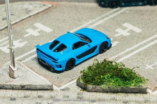 [ Pre-order ] T64G-075-BL Tarmac Works 1:64 Mazda RX-7 VeilSide Fortune7 Blue