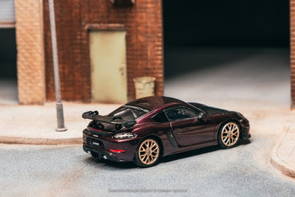 [ Pre-order ] T64S-022-PM Tarmac Works 1:64 Porsche Cayman GT4RS Amethyst Metallic
