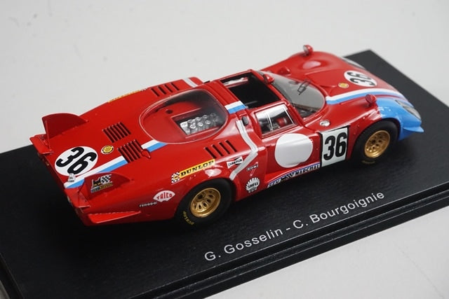 1:43 SPARK S8800 Alfa Romeo 33/2 Le Mans 1969 #36 G. Gosselin C. Bourgoigner model car