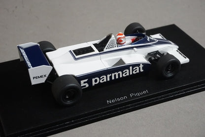 1:43 SPARK S4347 Brabham BT49C Argentine GP Winner 1981 #5 N. Piquet model car