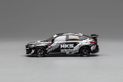 [ Pre-order ] Motor Helix 1:64 Scale Honda Civic Type R (FL5) HKS Livery Matte Black (M65320)