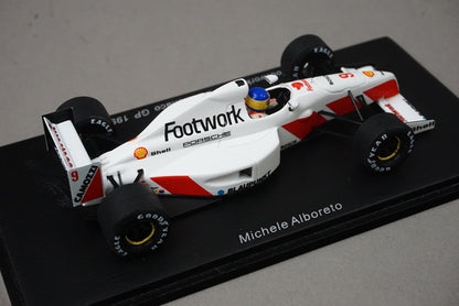 1:43 SPARK S3980 Footwork FA12 Monaco GP 1991 #9 M. Alboreto model car