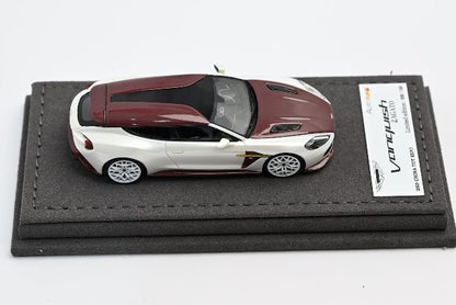 [ Pre-order ] Autotune Model 1:64 Aston Martin Vanquish Zagato Shooting Brake, Pearl White/Red Carbon Fiber