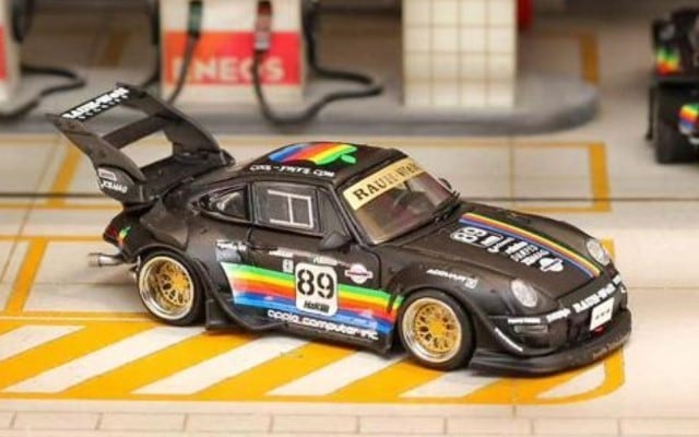 [ Pre-order ] SW Street Weapon 1:64 RWB 993 Matte Black Apple Racetrack High Tail