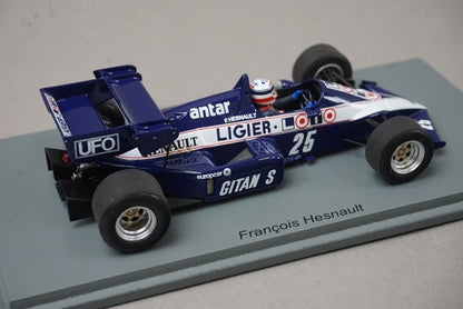 1:43 Spark S7416 Ligier JS23 Brazilian GP 1984 #25 F. Hesnault