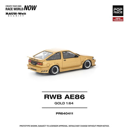 [ Pre-order ] PR640411 POP RACE 1:64 RWB AE86 GOLD