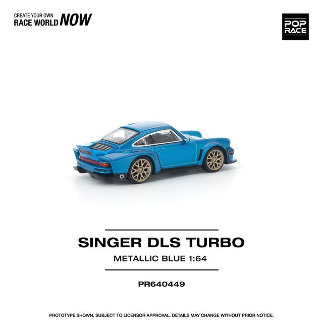 [ Pre-order ] PR640449 POP RACE 1:64 Singer DLS Turbo Metallic Blue