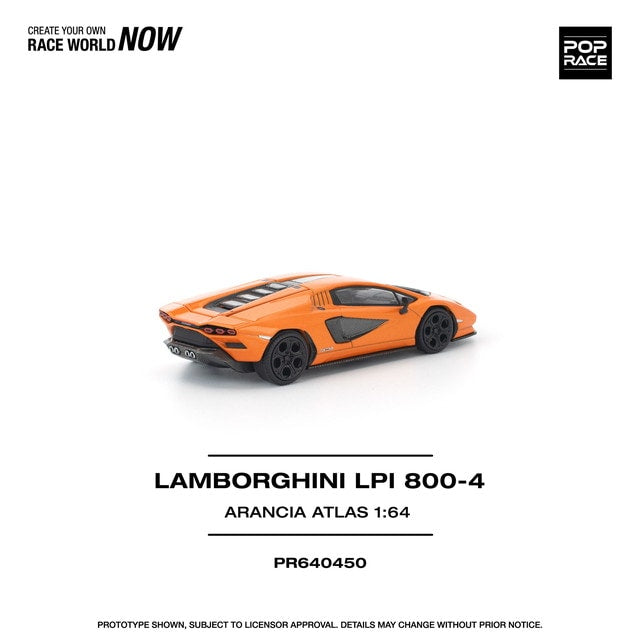 [ Pre-order ] PR640450 POP RACE 1:64 Lamborghini Countach LP1 800-4 Arancia Atlas