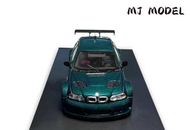 [ Pre-order ] MJ 1:64 M3 E46 GTR British Green hood opening and closing