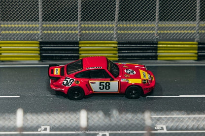 [ Pre-order ] Tarmac Works 1:64 Porsche 911 Carrera RSR 3.0 #58, 24 Hours of Le Mans, 1975 (T64S-024-75LM58)