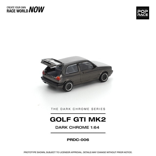 [ Pre-order ] PRDC006 POP RACE 1:64 Golf GTI MK2 Dark Chrome