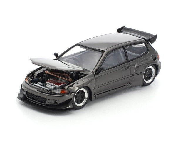 [ Pre-order ] PRDC007 POP RACE 1:64 Pandem Civic EG6 Dark Chrome