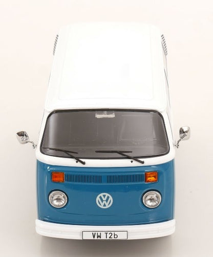 [ Pre-order ] KKDC181362F KK scale 1:18 Volkswagen VW Bus T2b 1972 Blue/White Fuchs-Rims