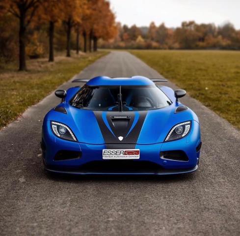 [ Pre-order ] GA003E GRYNING.model 1:64 Koenigsegg Agera R Semi Matte Blue/Carbon