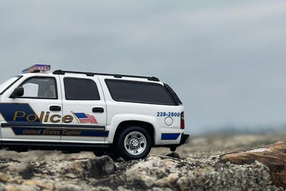[ Pre-order ] MK Miniatures 1:64 Chevrolet Suburban GMT800 United States Capitol Police Car, White, China Hangzhou International Model Show Exclusive