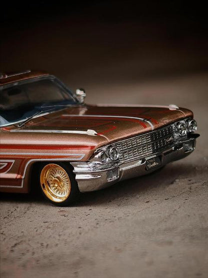 [ Pre-order ] MK Miniatures 1:64 Chevrolet Cadillac Sedan De Ville Metallic Red Copper, China Hangzhou International Model Show Exclusive