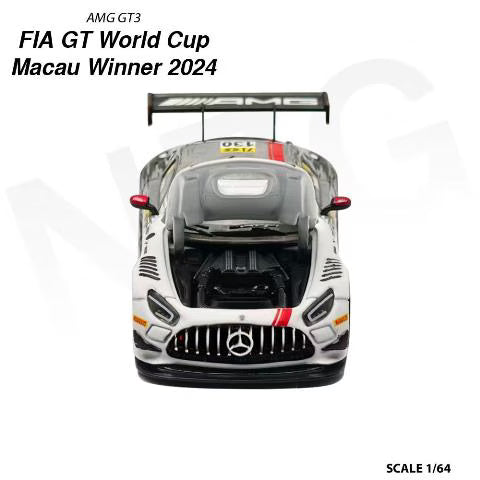 [ Pre-order ] 114600003 Kilo Works KW x NZG 1:64 Mercedes-Benz AMG GT3 2024 FIA World Cup Macau Winner Maro Engel #130