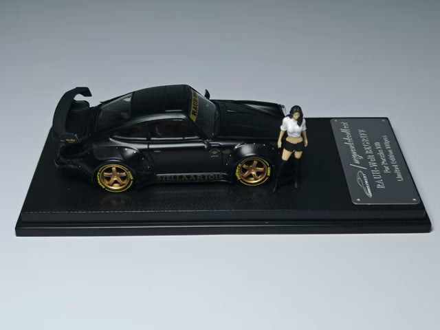 [ Pre-order ] MC640003D MC Model Collect 1:64 RWB930 3.8 Type High Wing Matte Black Gold Wheel Figure Included