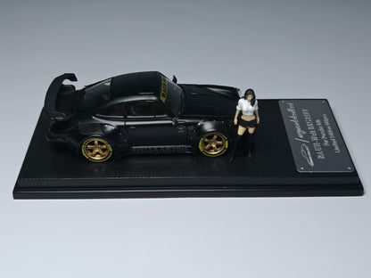 [ Pre-order ] MC640003D MC Model Collect 1:64 RWB930 3.8 Type High Wing Matte Black Gold Wheel Figure Included
